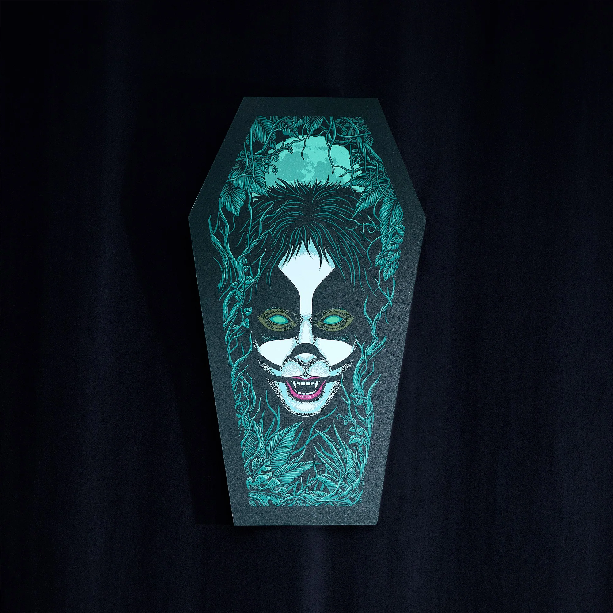 The Catman Coffin Poster (Screen Printed + Glow In The Dark) - Image 3